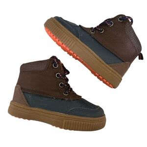 Osh Kosh B’Gosh Grayson B Toddler Size 6 Boots Brown And Blue Lace Up Shoes
